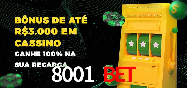8001 bet melhor bônus de depósito