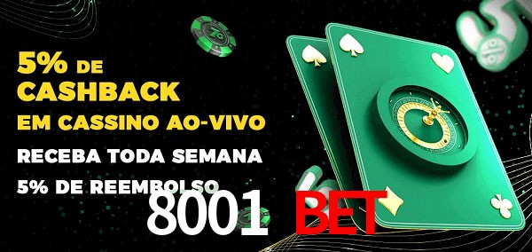 Promoções do cassino ao Vivo 8001 bet